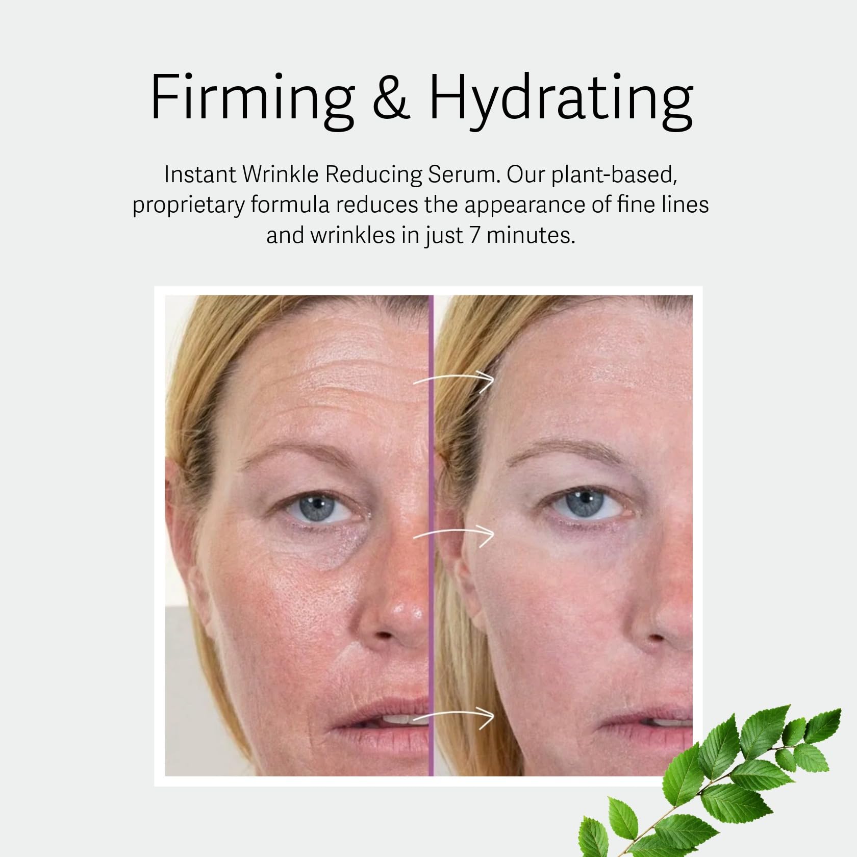 Athena 7 Minute Lift face wrinkles appearance close-up conveys visible refinement.