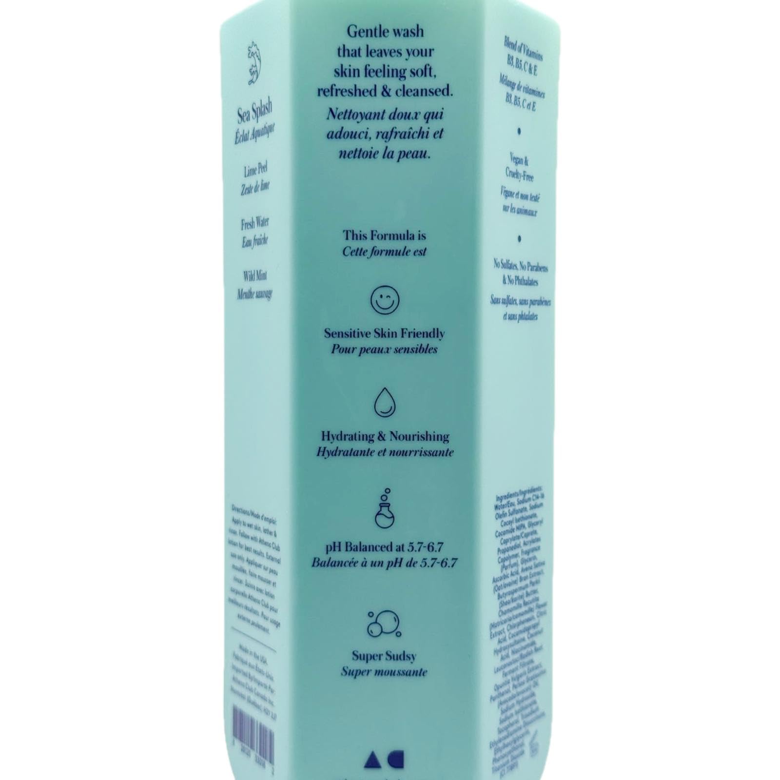Athena Club Sea Splash rich lather showcases a luxurious shower experience