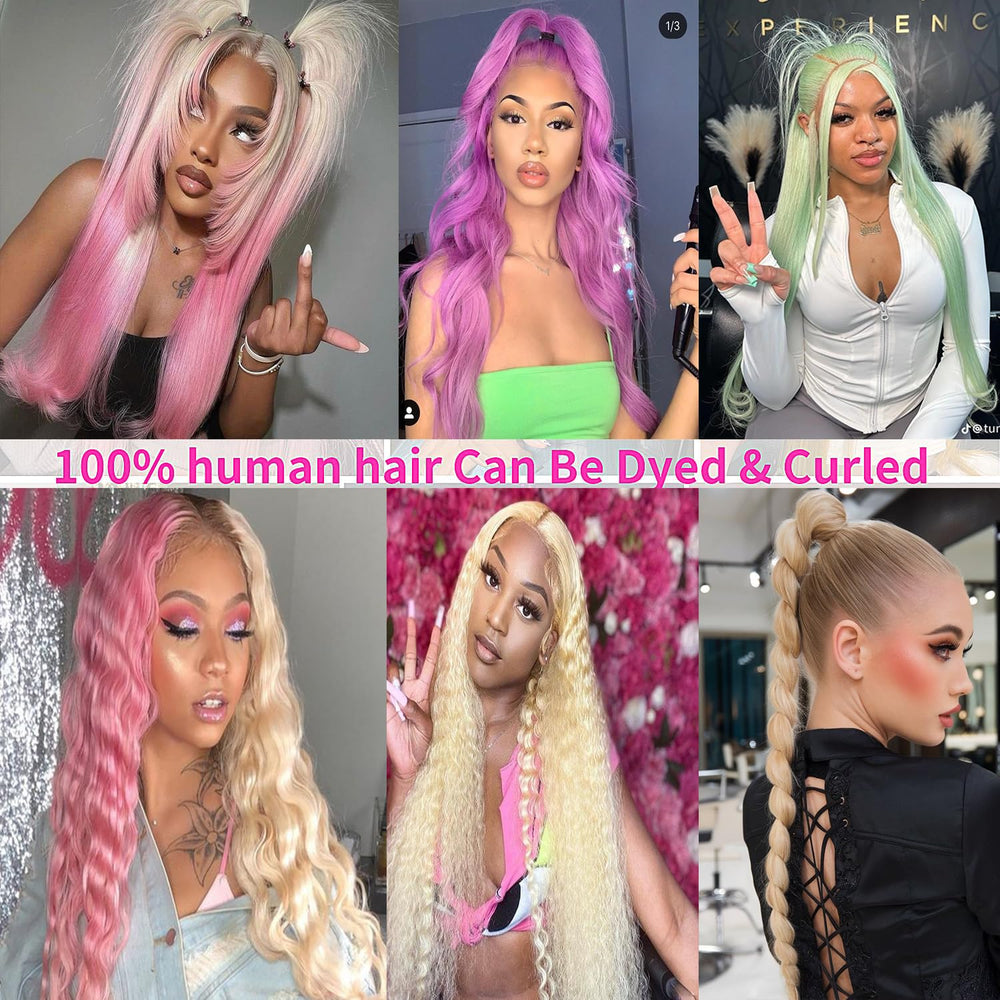 Atilck ash blonde human hair is unprocessed and soft.