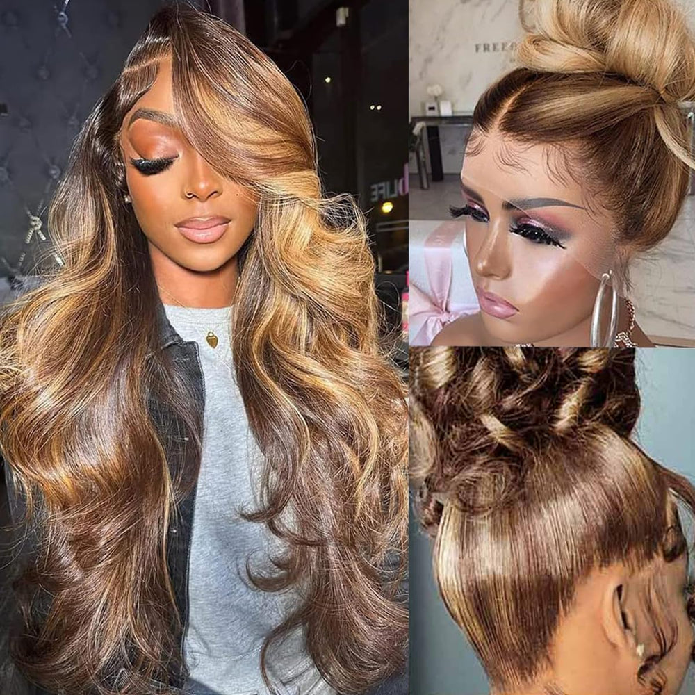 Atilck honey blonde wig ready to style with heat tools.