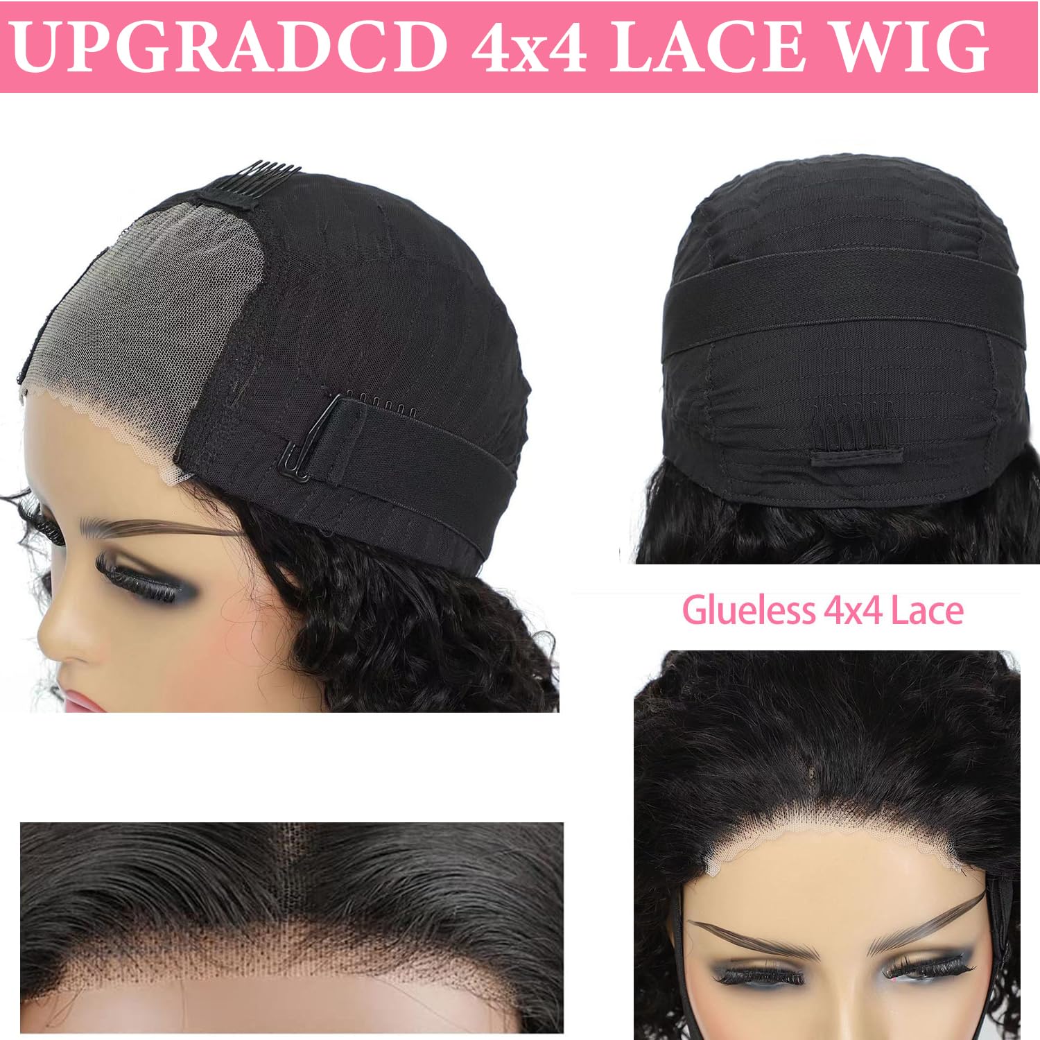 Atilck glueless bob wig with pre-plucked hairline for quick styling.