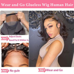Atilck Swiss HD lace front bob wig for a seamless blend with your skin.