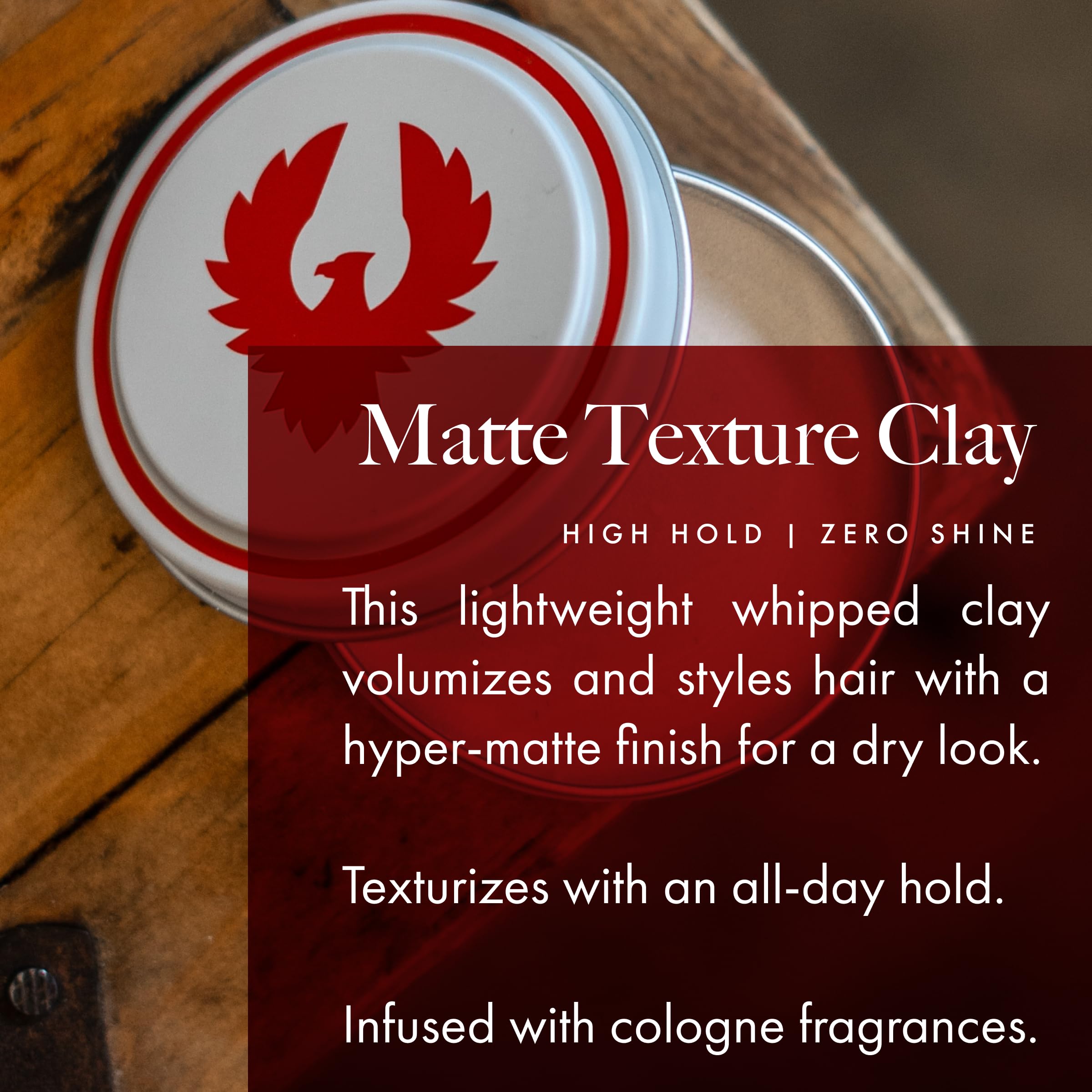 Hair styled with Atlas Matte Texture Clay showing medium hold and separation
