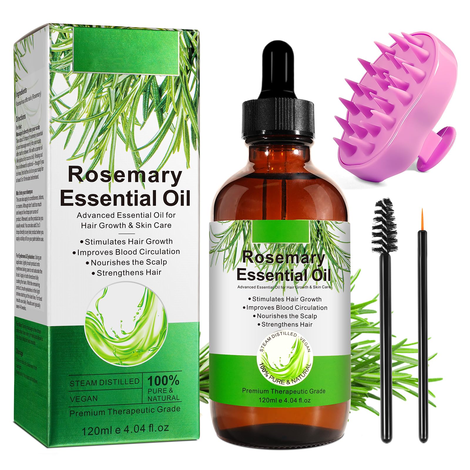 ATOANY rosemary oil bottle for scalp nourishment and easy application