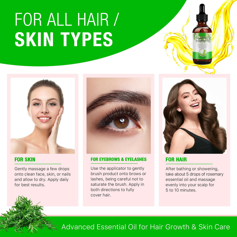 Apply rosemary oil to eyebrows for nourishment and fuller appearance