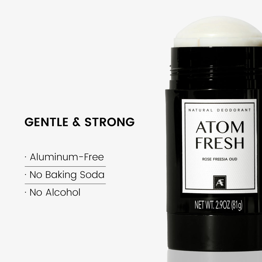 Atom Fresh Laboratory deodorant with ginger bisabolol soothes underarms