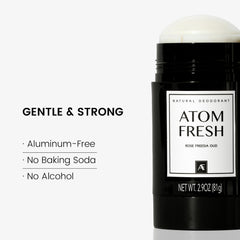 Atom Fresh Laboratory deodorant with ginger bisabolol soothes underarms