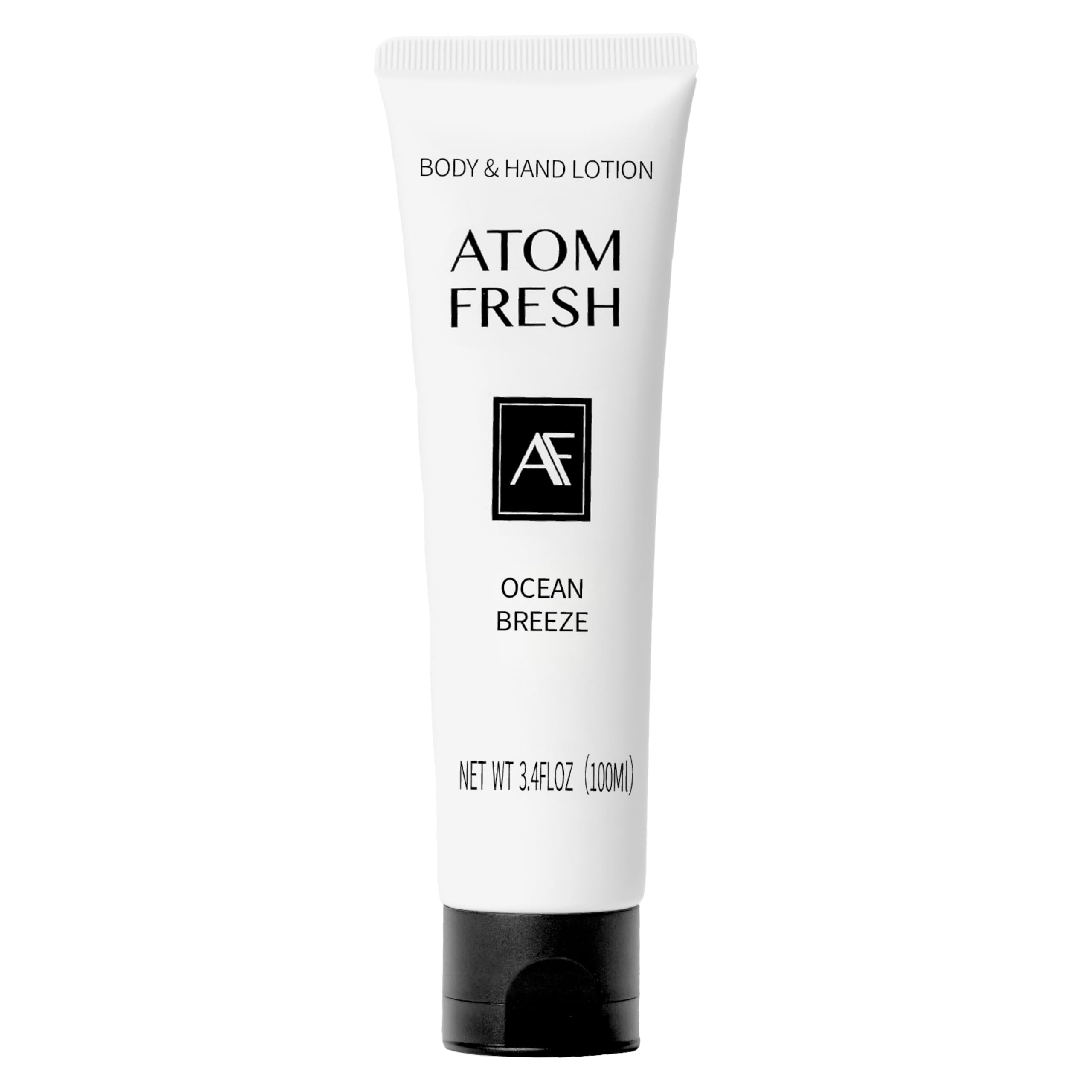 Atom Fresh Laboratory hand cream bottle with ocean breeze scent delivering deep hydration for dry hands