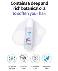 A.t.o.m.y Hair Essential Oil on mid-lengths promotes silky smoothness and glow.