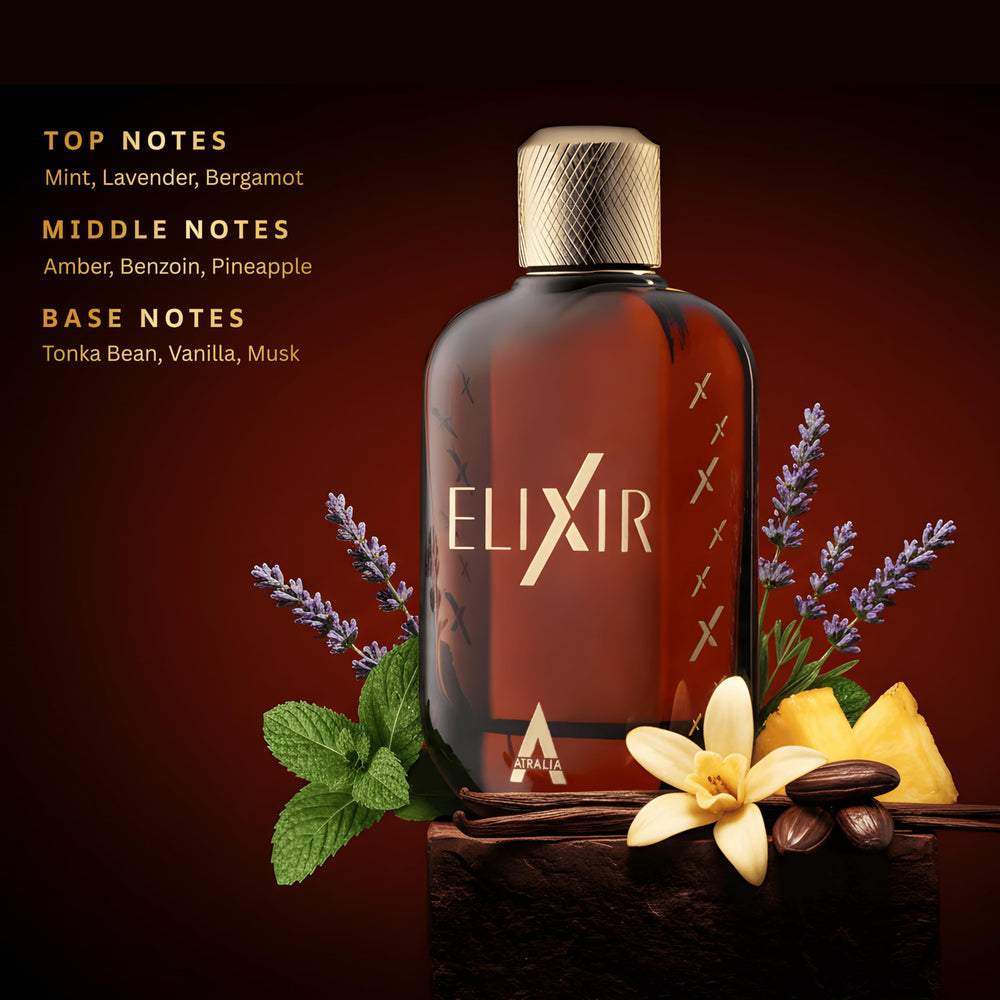 Atralia Elixir amber core suggesting warm depth for evening wear.