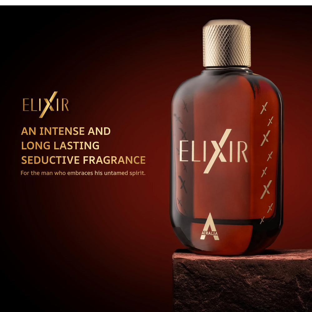 Atralia Elixir packaging close-up showing gift-ready presentation.