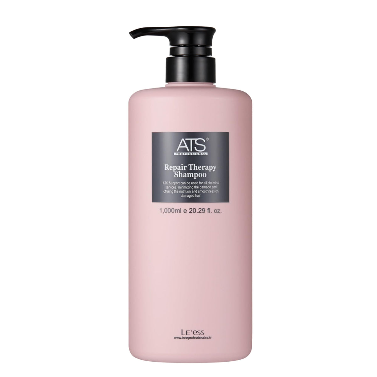 ATS Professional Therapy Shampoo bottle label highlighting amino acids for nourished hair.