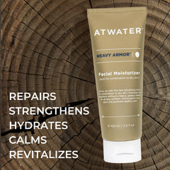 ATWATER Heavy Armor shea butter texture in jar communicates rich hydration