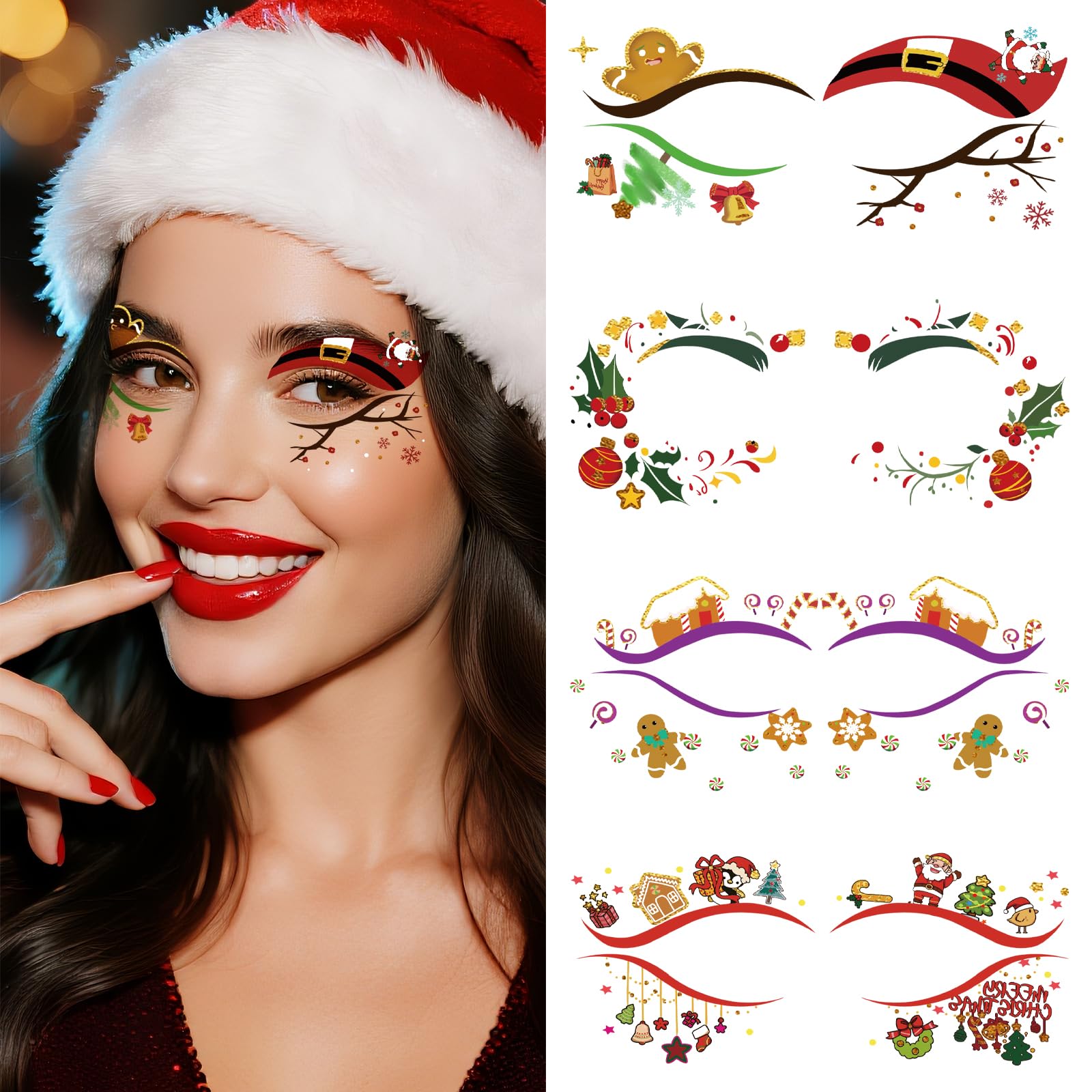 atydkug elk design eye sticker brings rustic charm to festive looks.