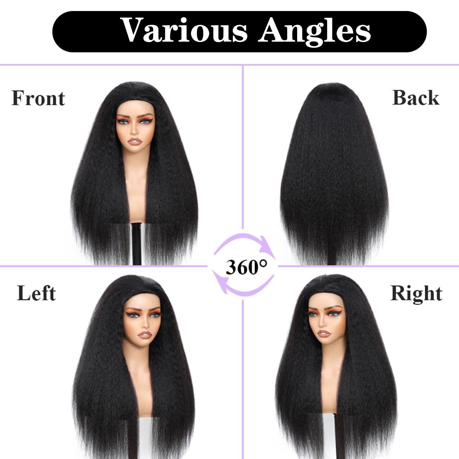 AUABEAUTY drawstring ponytail-ready half wig offers secure fit