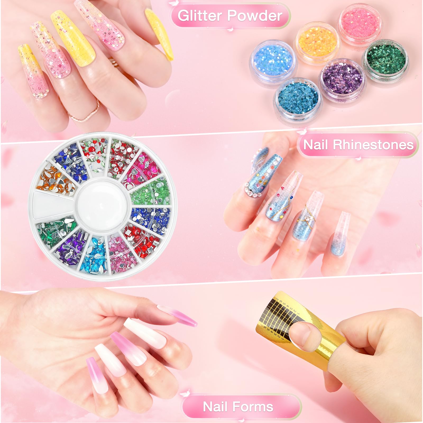 Aucarkee kit enables French tips and 3D nail art ideas