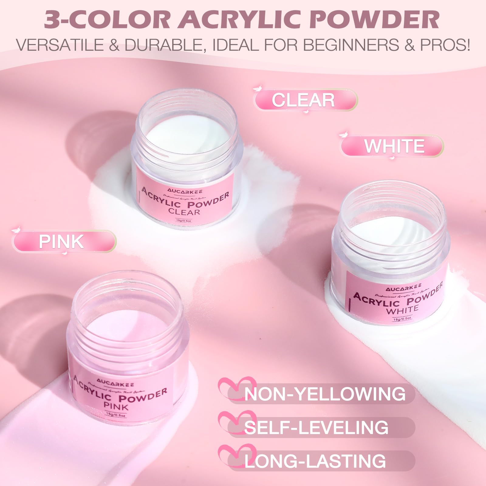 Aucarkee monomer liquid included for smoother enhancements