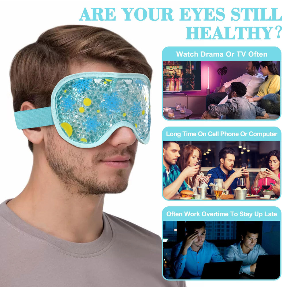 AUDFA gel bead mask provides long-lasting cooling to soothe tired eyes