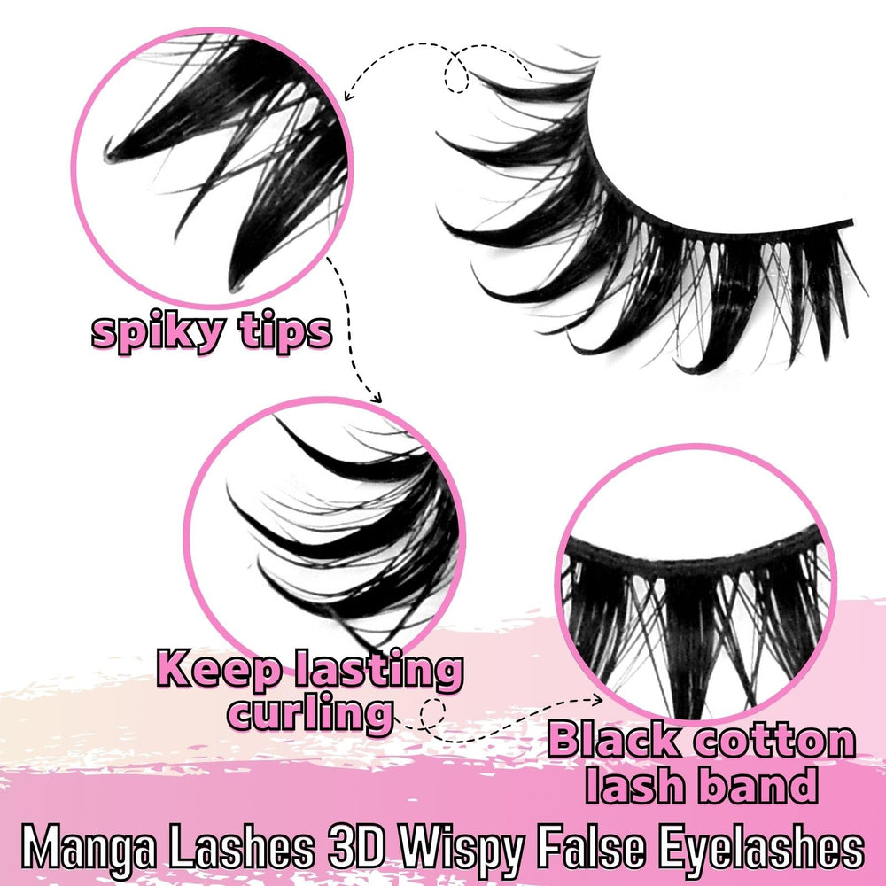 AUGENLI 16mm cosplay cat-eye lashes perfect for manga to Gothic styles.