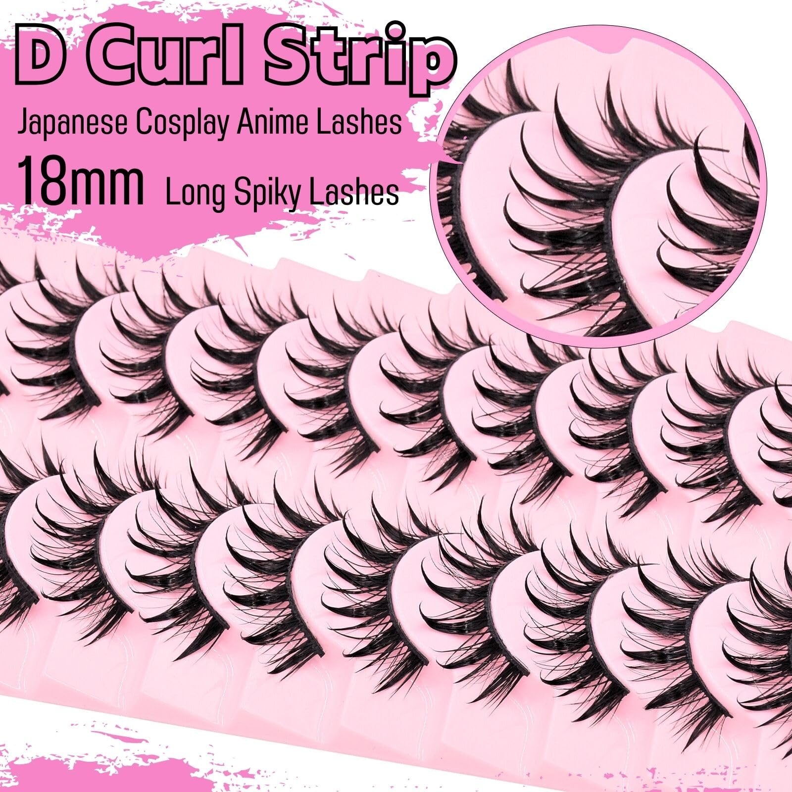 AUGENLI 16mm lashes closeup showcases bold spiky style for dramatic eye impact.