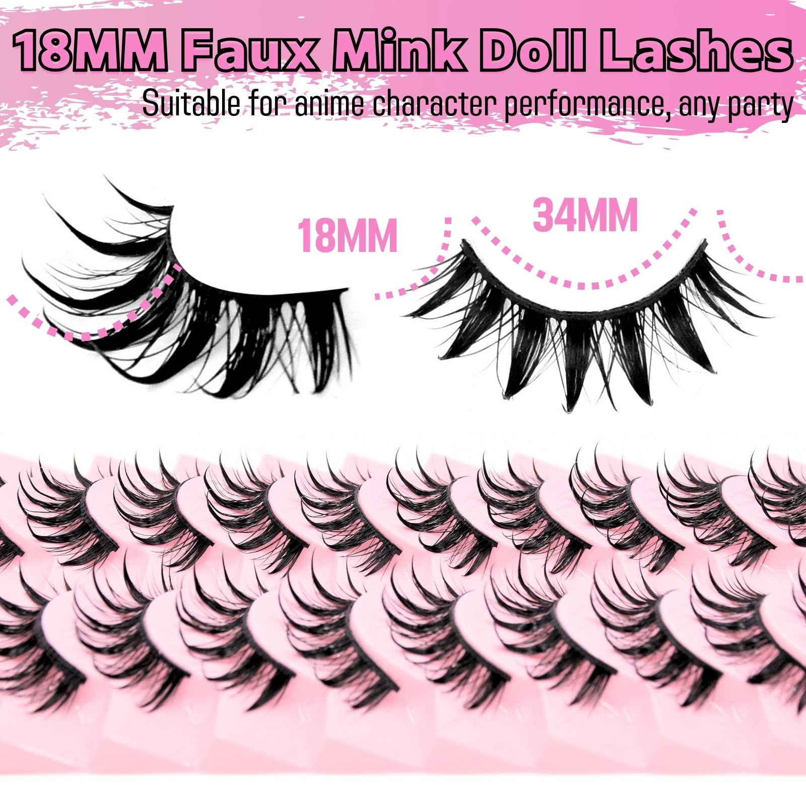 AUGENLI bold dramatic lashes with C curl enhance eye shape for stage or daily wear.