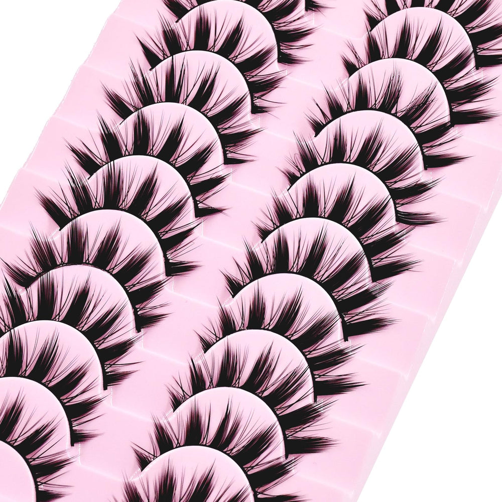 AUGENLI japanese anime eye makeup lashes pair with easy application.