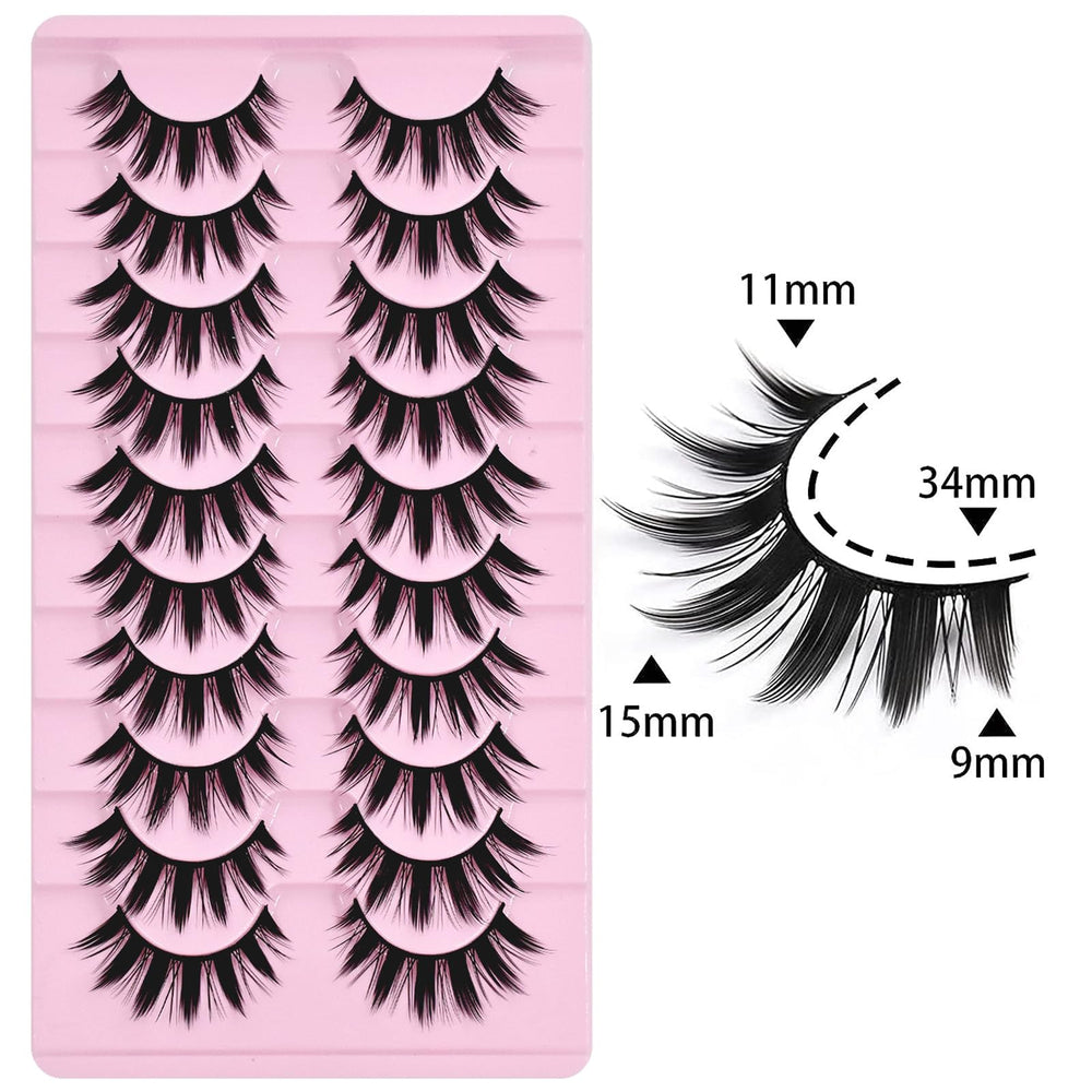 AUGENLI spiky manga lashes 16mm create bold eye definition for anime fans.