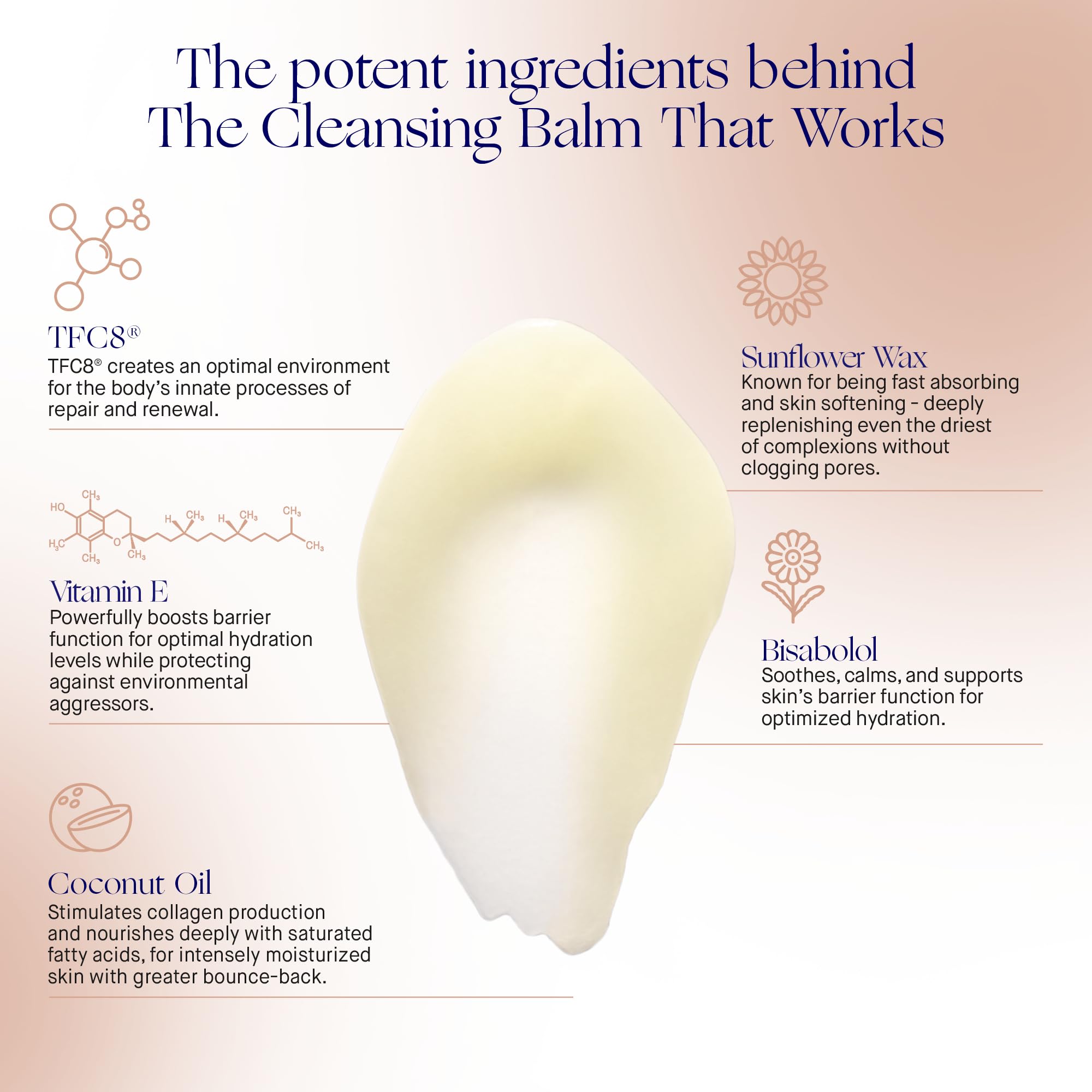 Augustinus Bader cleansing balm texture highlights gentle melting action for cleansing.