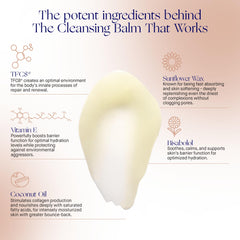 Augustinus Bader cleansing balm texture highlights gentle melting action for cleansing.
