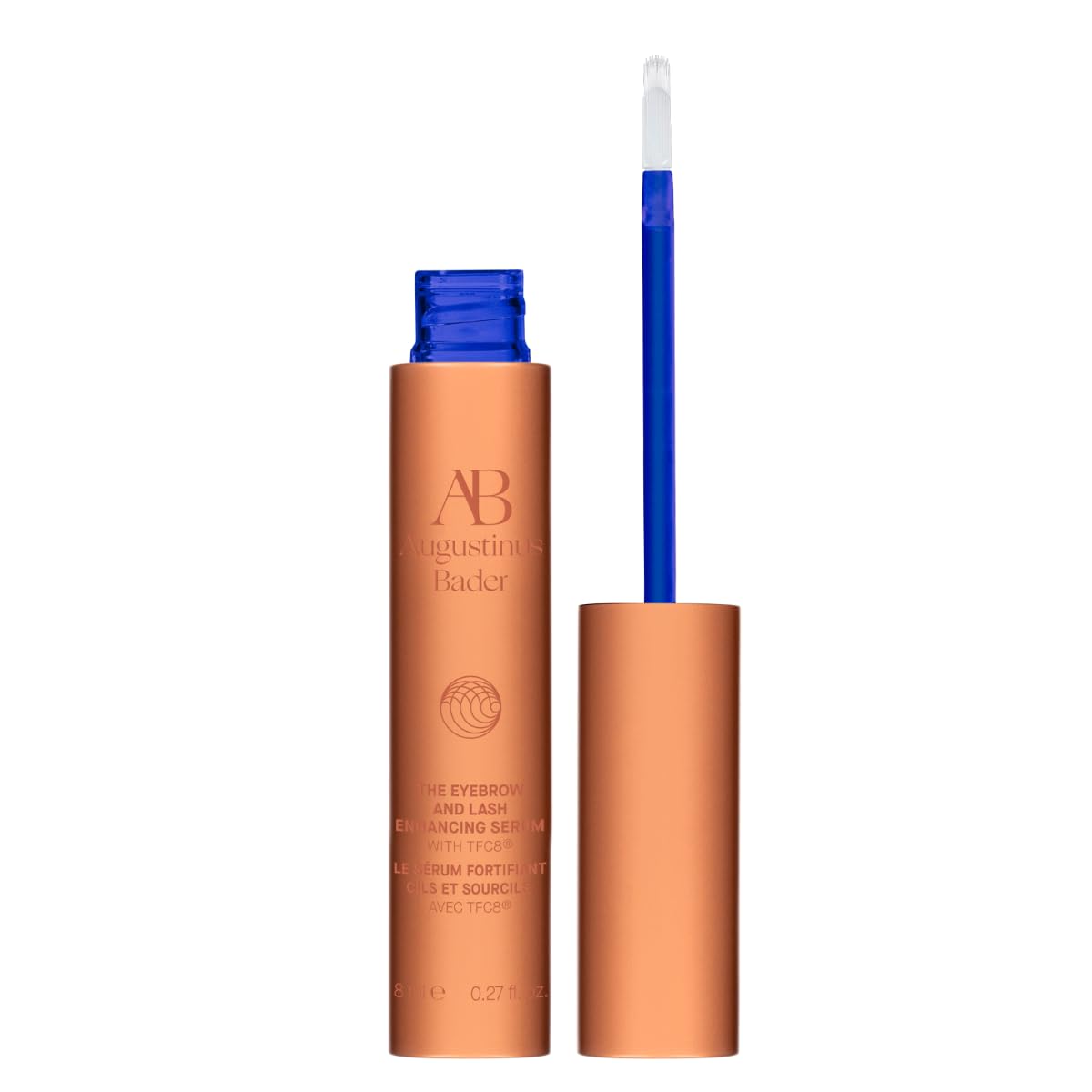 Augustinus Bader Eyebrow and Lash Serum brush close-up highlighting precise, easy application