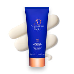 Augustinus Bader Leave-In Hair Treatment bottle close-up showing smooth, hydrated styling.