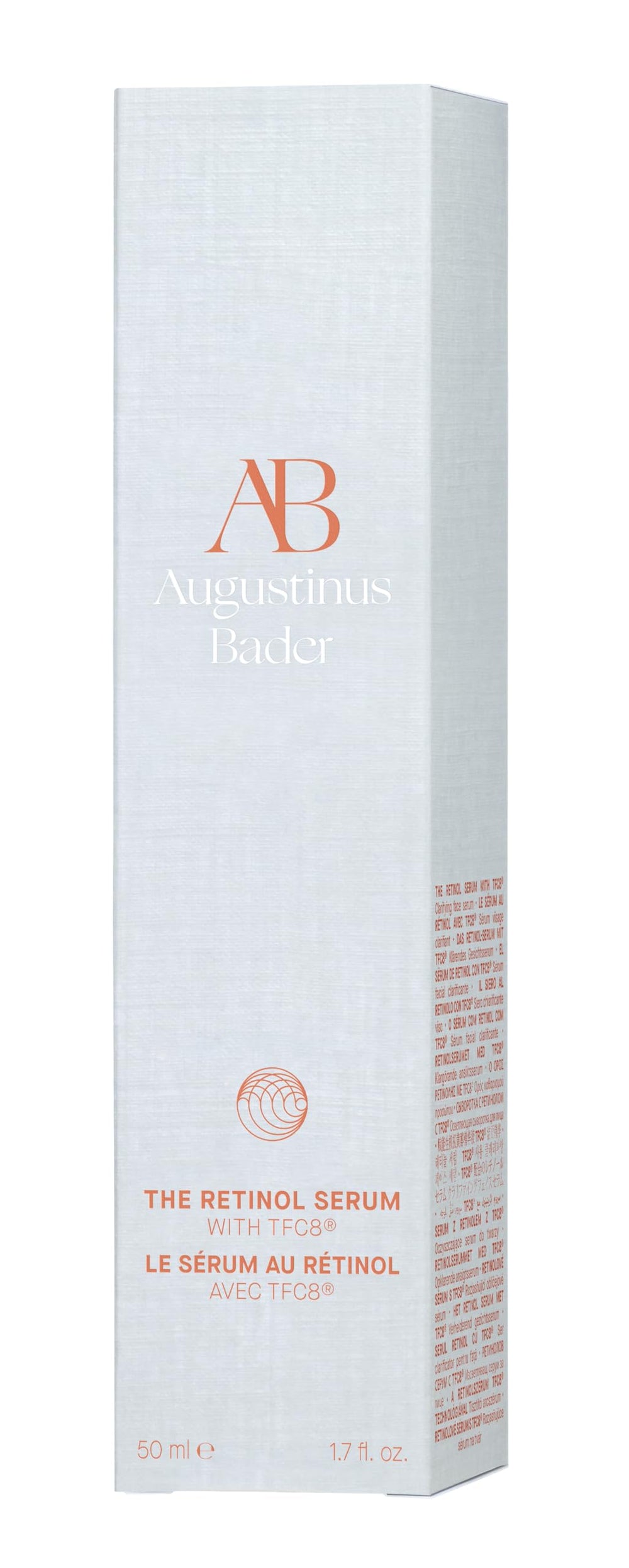 Augustinus Bader Retinol Serum application scene for refined pores and clarity.