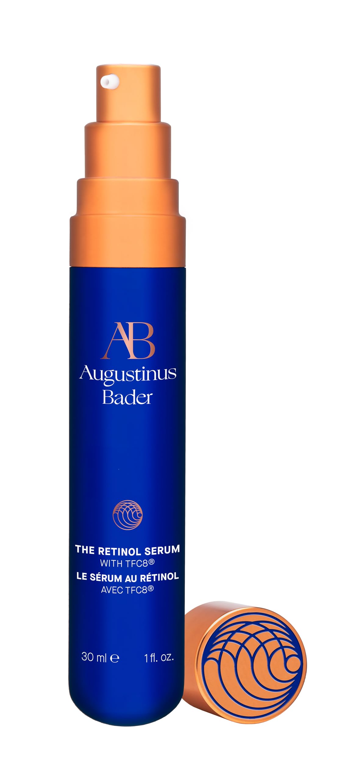 Augustinus Bader Retinol Serum bottle closeup showing premium hydration and renewal potential