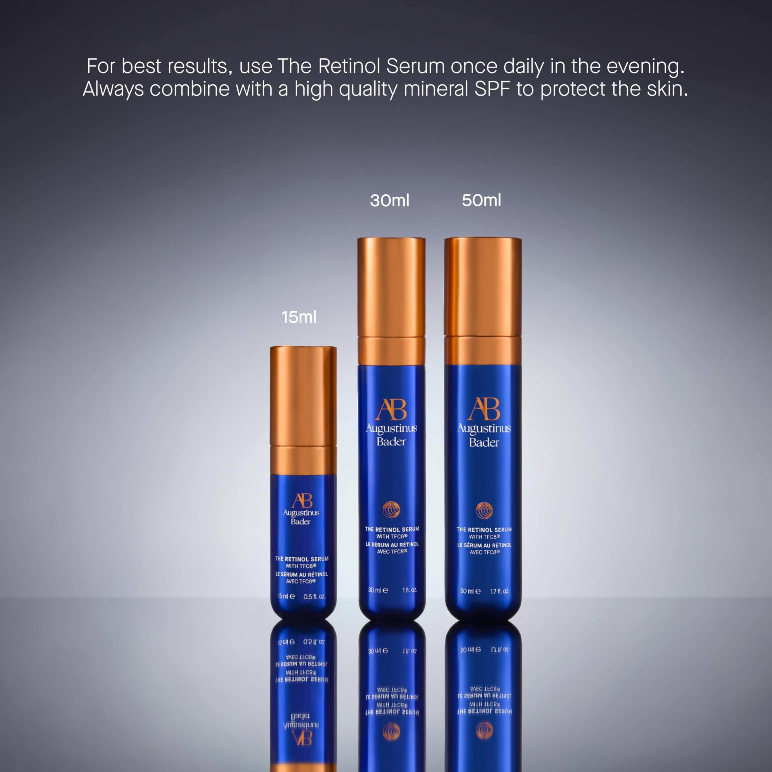 Augustinus Bader Retinol Serum in-use application demonstrates gentle, timed layering for nourishment
