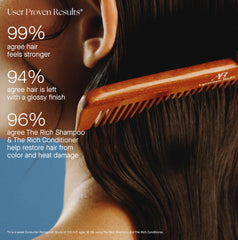 Rich Conditioner applied to mid-lengths to improve smoothness and manageability