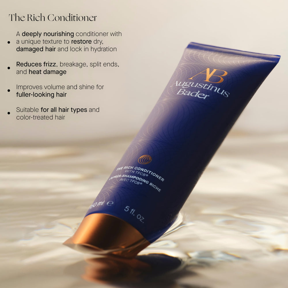 Creamy Rich Conditioner texture illustrating deep hydration for hair
