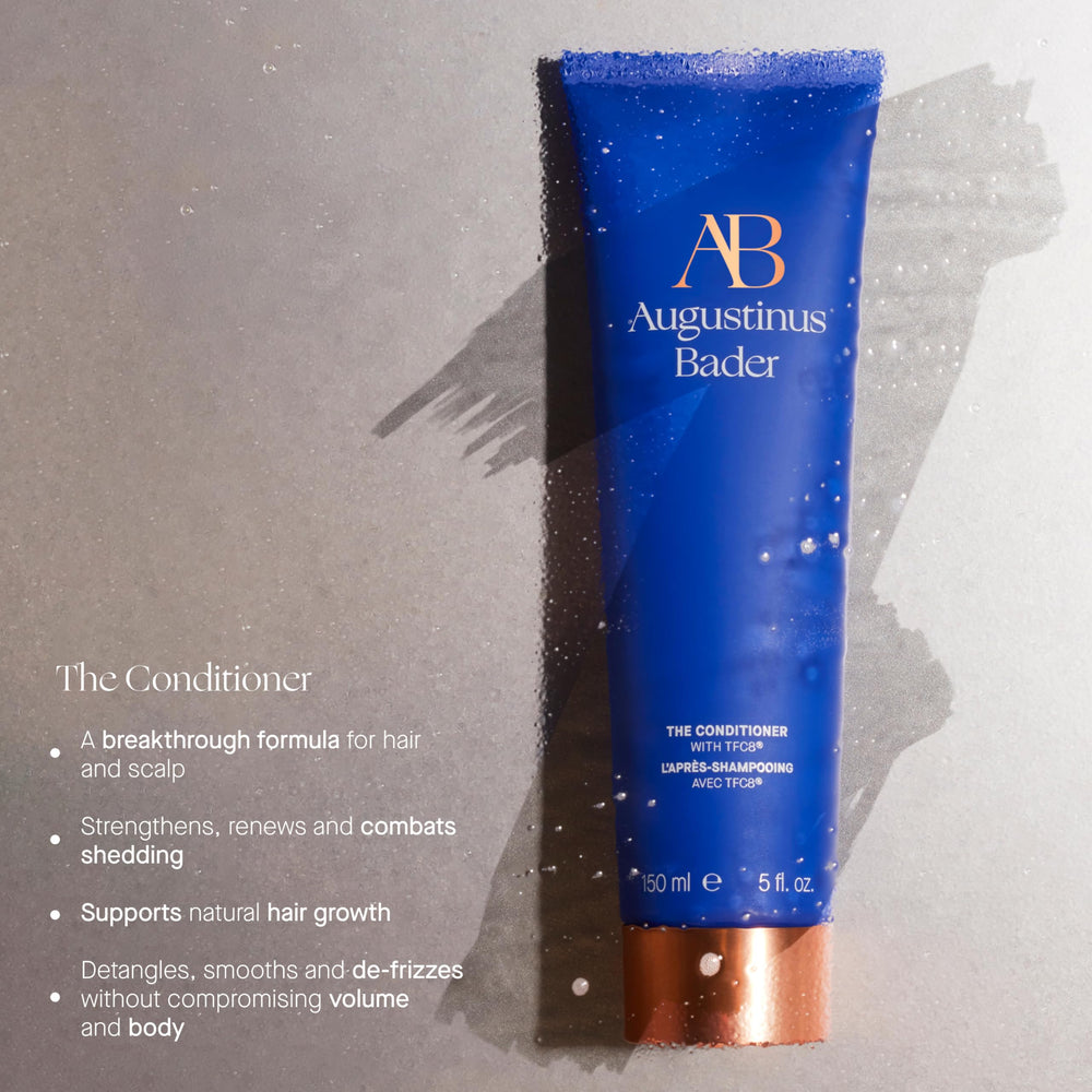 Augustinus Bader The Conditioner cream texture closeup shows silky detangling.