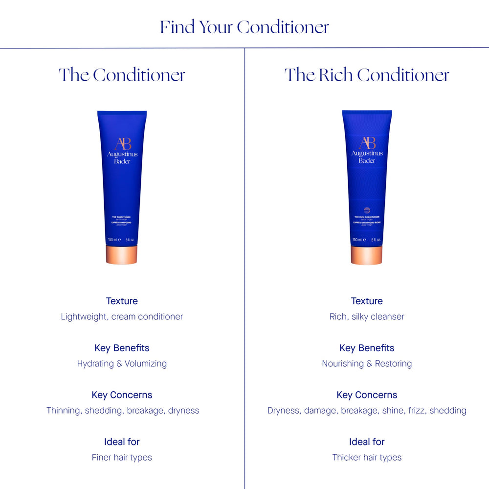 Augustinus Bader The Conditioner on hair delivers a noticeable shine and manageability.