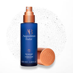 Augustinus Bader The Face Mist bottle close-up highlighting premium glass packaging for hydration