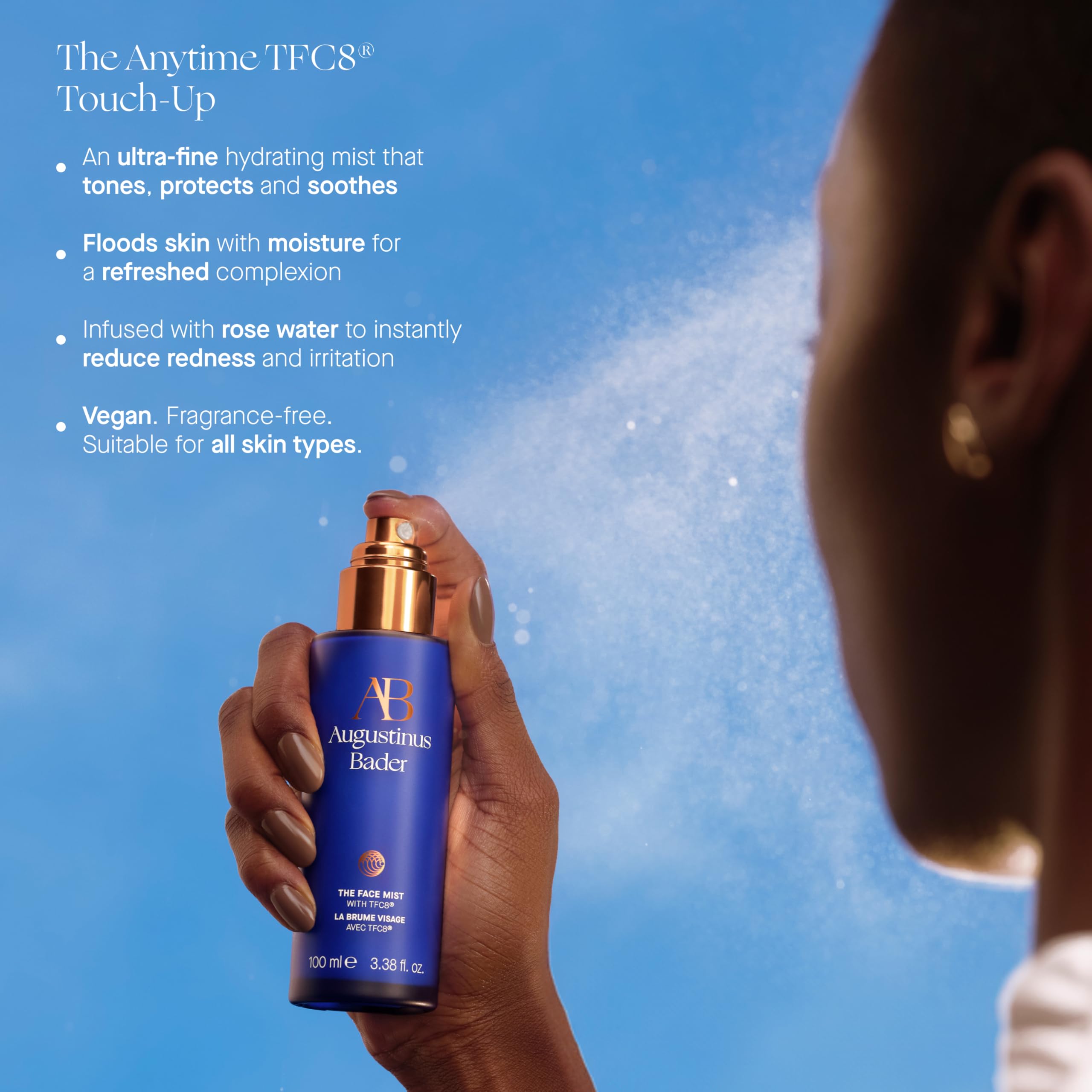 Augustinus Bader The Face Mist rose-water spritz refreshing the skin