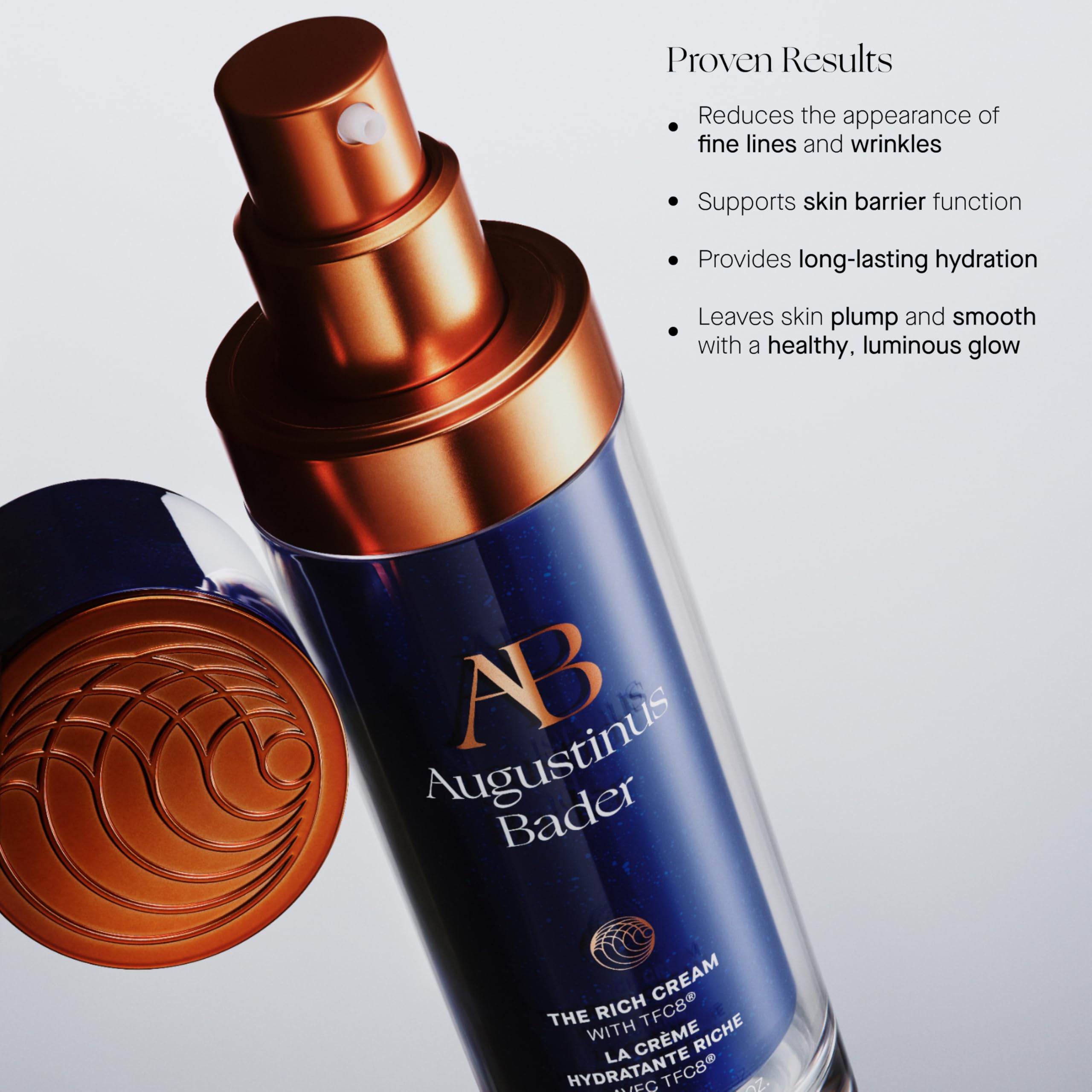 Augustinus Bader The Rich Cream on face, neck, and décolleté for full hydration