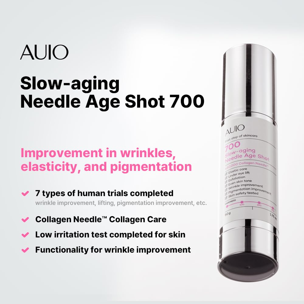 AUIO Age Shot 700 Essence dropper demonstrates precise droplets to optimize absorption.