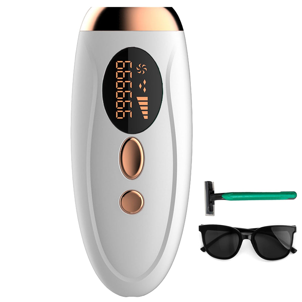 AUITRONCARE IPL device in hand for at-home hair removal