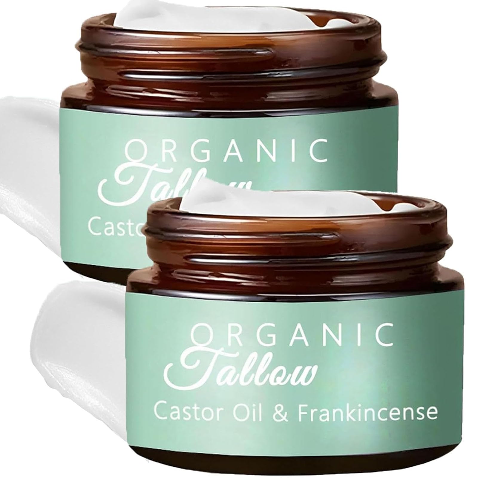 Aultink beef tallow frankincense jar provides rich hydration for skin.