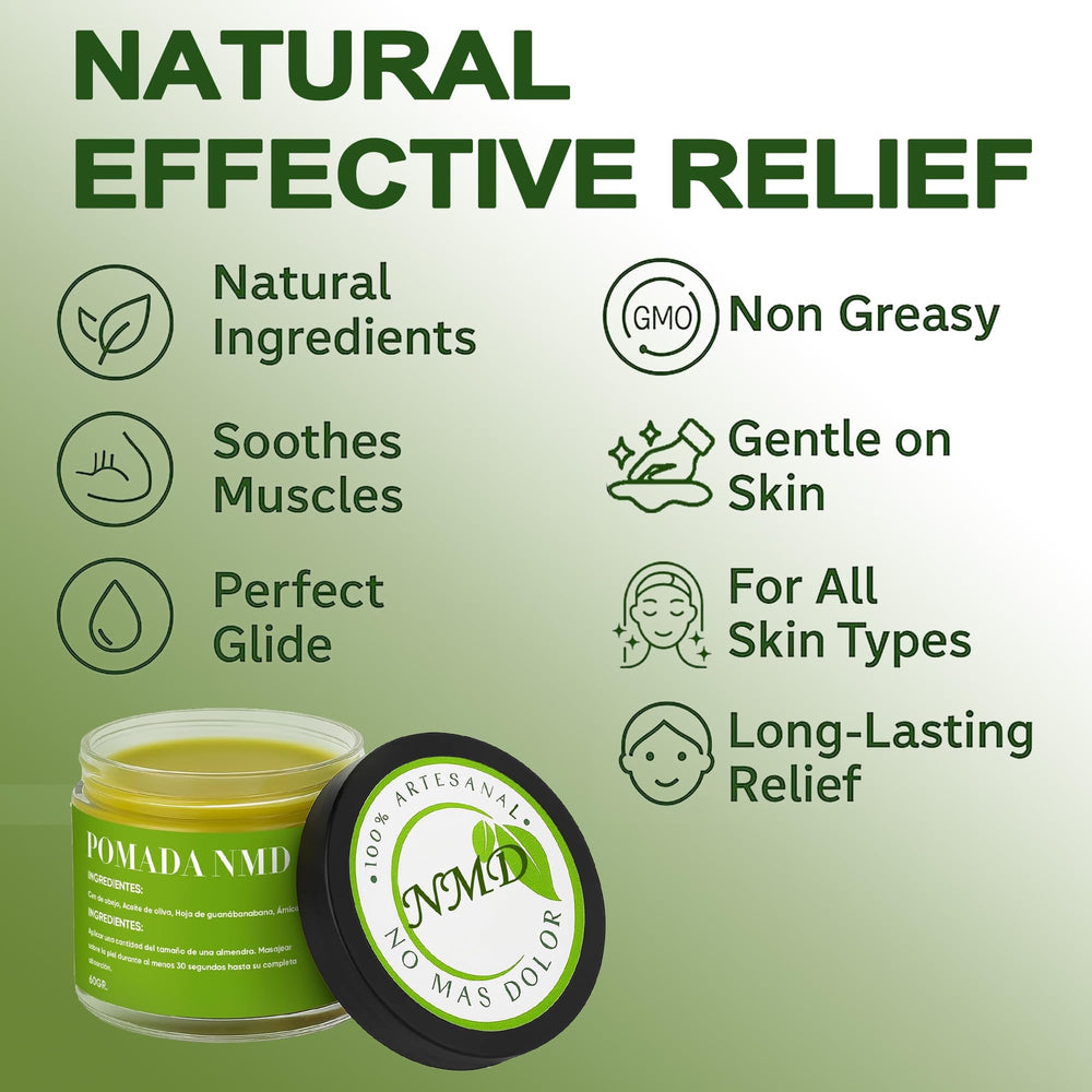 Aultink Pomada NMD applied to muscles, hands, feet, and legs.