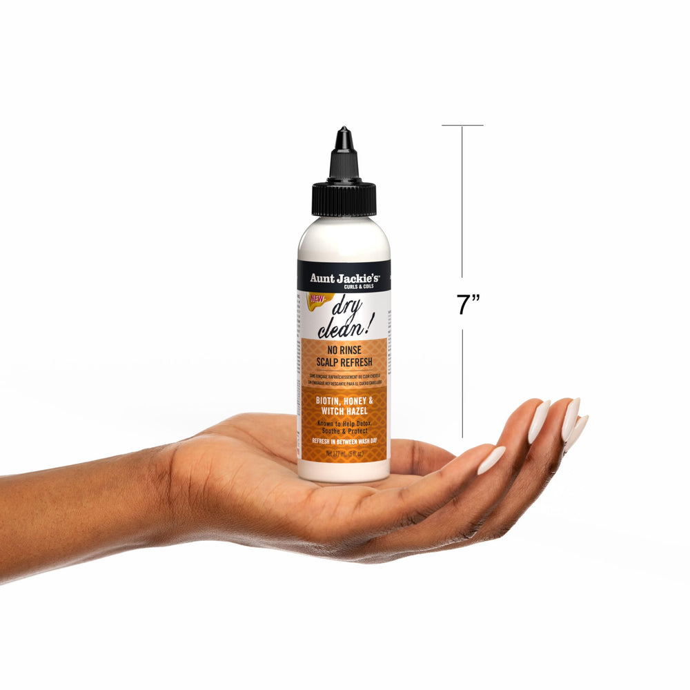 Aunt Jackie's Detox and Nourish formula bottle used to rebalance the scalp