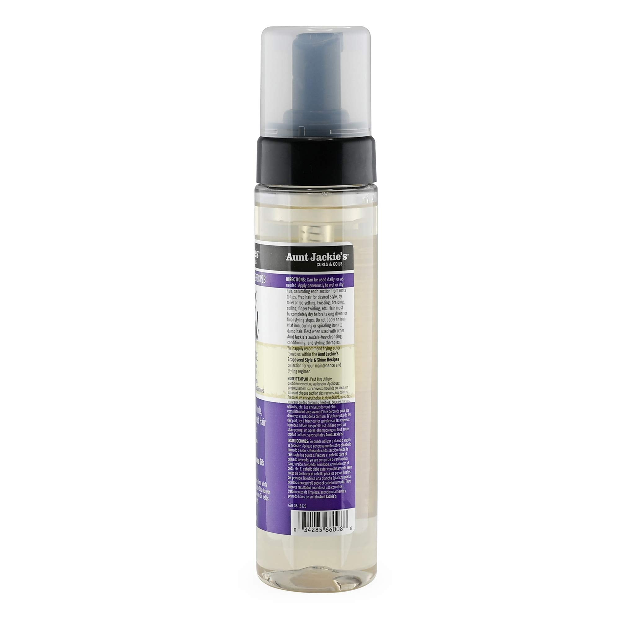 Aunt Jackie's Frizz Patrol application on wet hair for smooth curls.