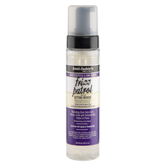 Aunt Jackie's Frizz Patrol bottle pour showing lightweight hold and shine.