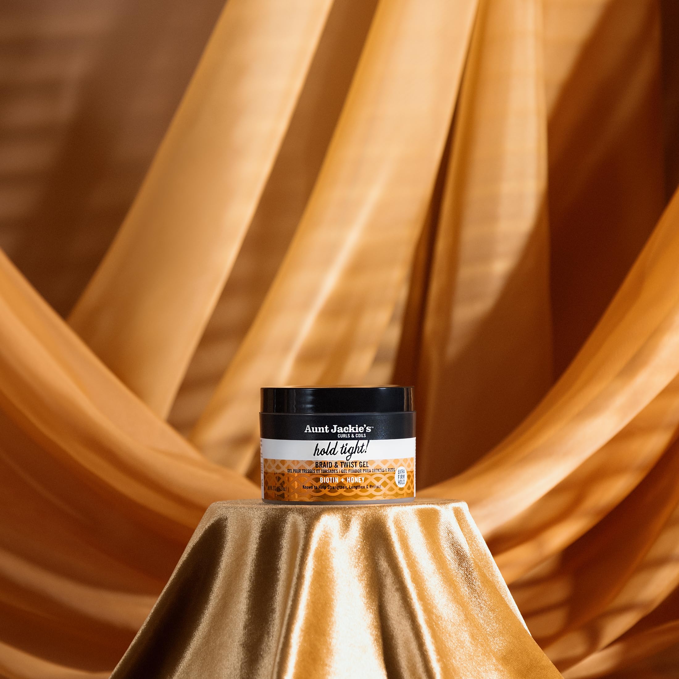Aunt Jackie's Hold Tight gel infused with Biotin and Honey for strength and moisture