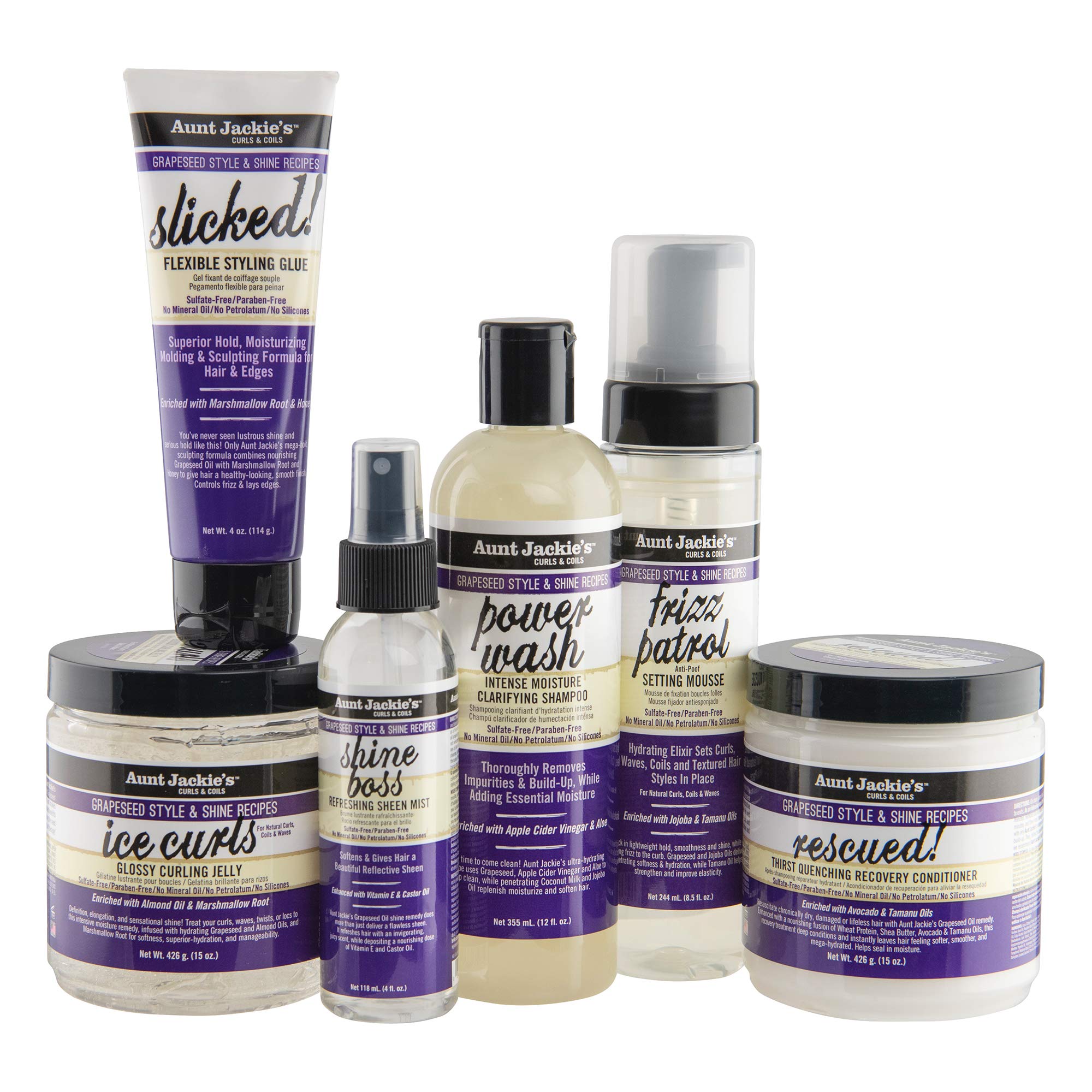 Aunt Jackie's Ice Curls Glossy Jelly branding and premium styling.